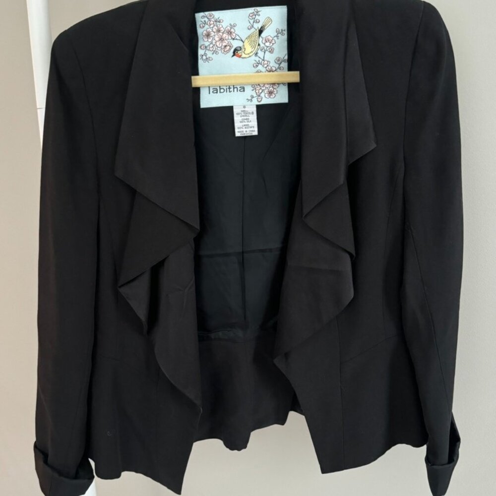 Tabitha Black Wool Jacket From Anthropologie - image 1